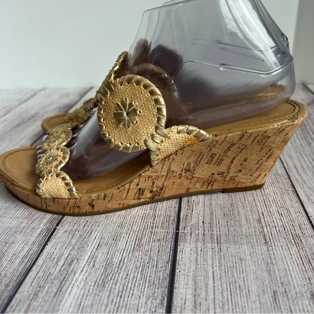 Jack Rogers Mid Lauren Wedge Sandals 9M